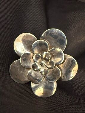 925 STERLING SILVER FLOWER RING size 6 Paola Valentini Italy